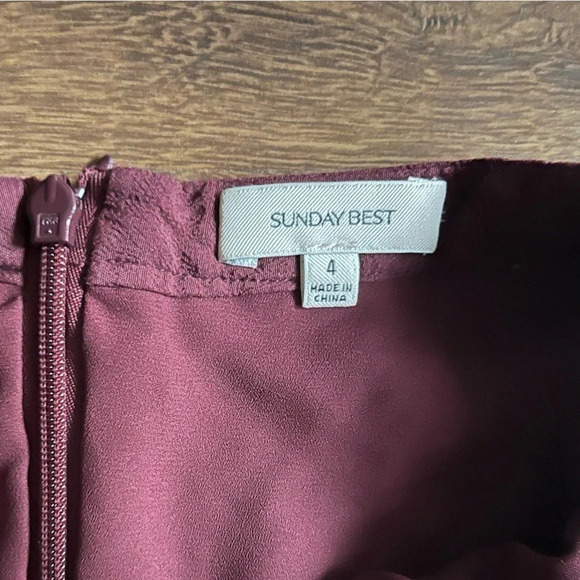 🔥4/$20 Sunday Best Zelda Mini Skirt in Burgundy - Picture 7 of 9